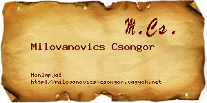 Milovanovics Csongor névjegykártya